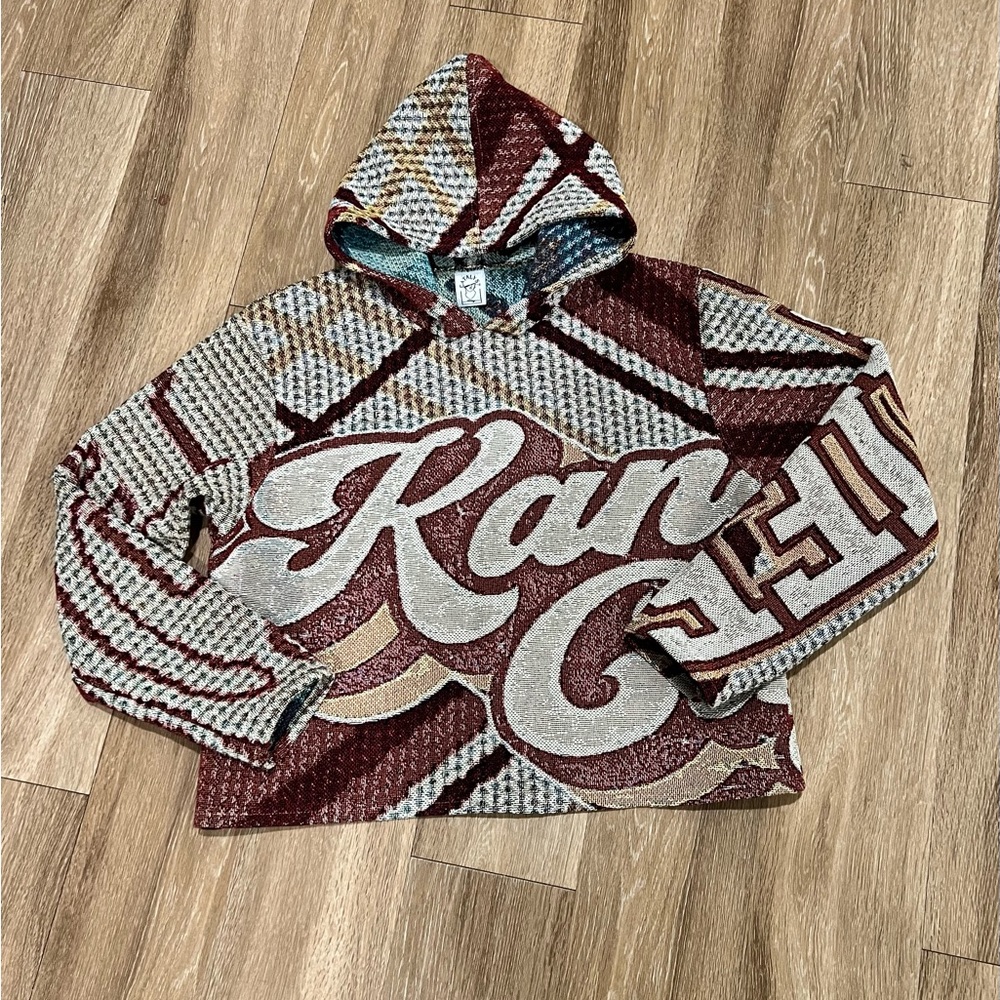 Custom Kansas City Chiefs Holiday Tapestry Hoodie Handmade